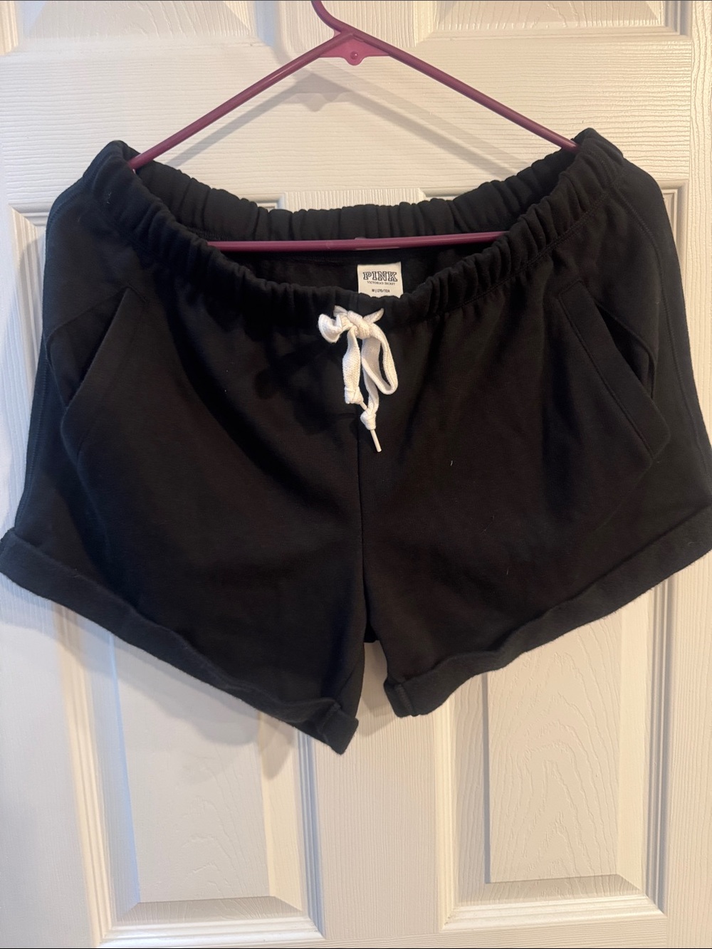 Pink sweat shorts